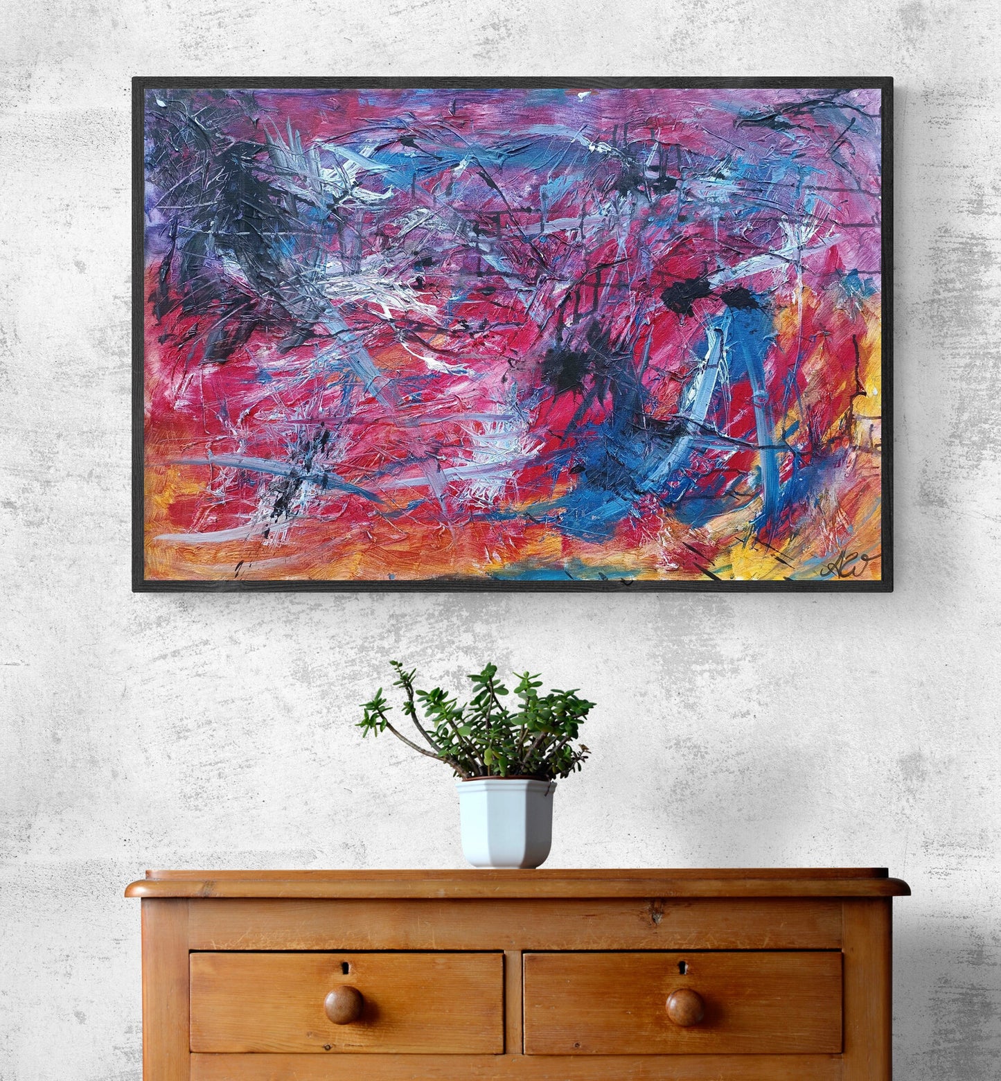 "Fire Dancers" printed Canvas